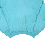 MANOR Womens Blue Crew Neck S Casual Polyester Blend Sweatshirt Pullover