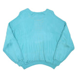 MANOR Womens Blue Crew Neck S Casual Polyester Blend Sweatshirt Pullover