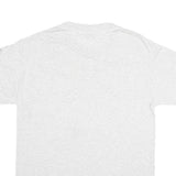 LITTLE BROWNIE ORIGINALS Mens White Grey Husky Graphic T-Shirt L Short Sleeve