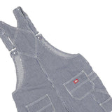 DICKIES Womens Blue & White Cotton Blend Striped Dungarees Slim Fit Size S W36