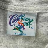 Vintage Margaritaville Caribbean Surf Single Stitch T-Shirt - XL Grey Cotton