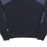 CHAMPION Womens Navy Blue Plain Wool Blend Jumper Crew Neck Basic Knit L Soft