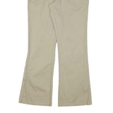 DICKIES Womens Beige Cotton Blend Regular Fit Flared Trousers W30 L28 Workwear