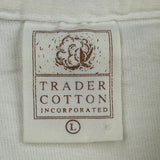 Trader Cotton Single Stitch T-Shirt - Large White Cotton