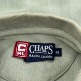 Chaps Ralph Lauren Striped Polo Shirt - Medium Green Cotton