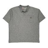 Carhartt Polo Shirt - XL Grey Cotton