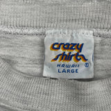 North Shore Brewing Co. Crazy Shirts Graphic Sweatshirt - Large Grey Cotton