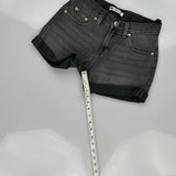 Levis Denim Shorts - 25W UK 6 Grey Denim
