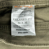 Weatherproof Cargo Pants - 34W 32L Green Cotton