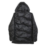 PUMA Womens Black Jacket UK 14 Polyester Zip Hooded Puffer Stylish Warmwear