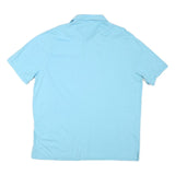POLO RALPH LAUREN Mens Blue Short Sleeve Plain Polo Shirt L Cotton Blend
