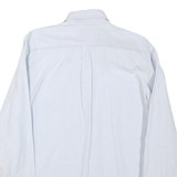 BOGNER Mens Blue & White Striped Shirt L Casual Cotton Blend Button Down