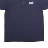 ANVIL Mens Navy Blue No Excuses Regrets Short Sleeve Polo Shirt XL Cotton Blend