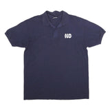 ANVIL Mens Navy Blue No Excuses Regrets Short Sleeve Polo Shirt XL Cotton Blend