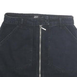 BDG Womens Black Cotton Mini Skirt Zip Front Casual Pocket Design Size S