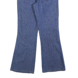 SEDGE FIELD Womens Regular Fit Blue Flared Denim Woven Jeans W30 L30