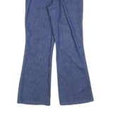 SEDGE FIELD Womens Regular Fit Blue Flared Denim Woven Jeans W30 L30