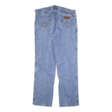 WRANGLER Mens Regular Fit Blue Denim Jeans W36 L34 Classic Cotton Blend Zip