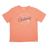 CARHARTT Womens Orange L Graphic T-Shirt Short Sleeve Crew Neck Cotton