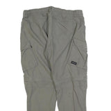 FORCLAZ Mens Grey Cotton Blend Regular Cargo Trousers W38 L30 Utility Casual