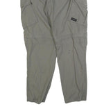 FORCLAZ Mens Grey Cotton Blend Regular Cargo Trousers W38 L30 Utility Casual