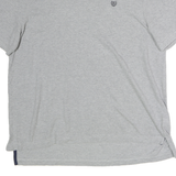 CHAPS Mens Grey Short Sleeve Plain L Polo Shirt Cotton Casual Classic
