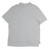 CHAPS Mens Grey Short Sleeve Plain L Polo Shirt Cotton Casual Classic