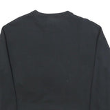 NIKE Womens Black Crew Neck S Sweatshirt Crop Zip Pocket Casual Style