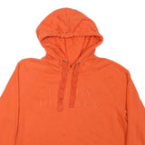 TOMMY HILFIGER Mens Orange Hoodie L Cotton Blend Pullover Hooded Sweatshirt