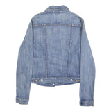 LEVI'S Womens Blue Denim Jacket M Cotton Blend Classic Button Closure