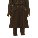 MYSTIC Womens Black Button Jacket M Cotton Blend Classic Stylish Outerwear