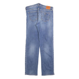 ARMANI JEANS Womens Regular Fit Blue Denim Stone Wash W32 L30 Distressed Zip