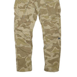 G-STAR Mens Cotton Blend Beige Slim Cargo Trousers W33 L31 Casual Zip Fastening