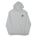 LOTTO Mens Grey Pullover Hoodie M Cotton Blend Hooded Sweatshirt