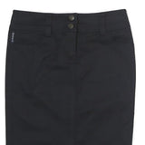 ARMANI JEANS Womens Black Pencil Knee Length Cotton Skirt UK 10 Classic Elegant