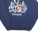 DISNEY Mens Navy Blue 2013 Disneyland Resort Crew Neck M Sweatshirt Cotton Blend