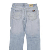 DICKIES Mens Regular Fit Light Blue Denim Jeans W34 L33 Classic Cotton Blend Zip