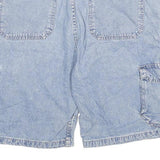Mens Light Blue Denim Cargo Shorts XL W34 Casual Cotton Blend Pockets