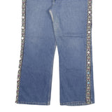 LEVI'S 602 Womens Jeans Blue Regular Straight Denim Medium W38 L30 Embroidered