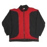 REEBOK Mens Red & Black Zip Jacket XL Polyester Blend Sportswear Casual Track