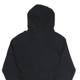ELLESSE Womens Black Hoodie UK 10 Cropped Cotton Blend Sweatshirt