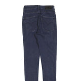 LEVI'S 721 Womens Jeans Blue Slim Skinny Denim W25 L29 Stretch Mid Rise Zip