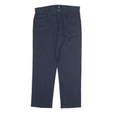CALVIN KLEIN Mens Cotton Blend Navy Slim Straight Trousers W30 L30 Classic Zip