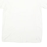 CALVIN KLEIN Mens White Plain T-Shirt M Short Sleeve Crew Neck Minimal Logo