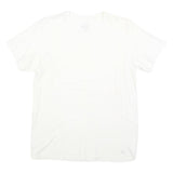 CALVIN KLEIN Mens White Plain T-Shirt M Short Sleeve Crew Neck Minimal Logo