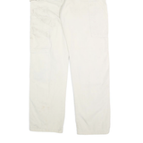 DICKIES Mens Cotton White Relaxed Straight Trousers W34 L34 Workwear Casual