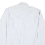 CALVIN KLEIN Mens White Plain Shirt L Classic Fit Button Collar Long Sleeve