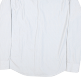 CALVIN KLEIN Mens White Plain Shirt L Classic Fit Button Collar Long Sleeve