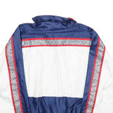 MASTER AND THE DISCIPLES Mens Navy & White Retro Nylon Jacket S Zip Casual