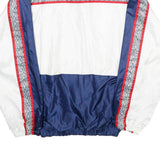 MASTER AND THE DISCIPLES Mens Navy & White Retro Nylon Jacket S Zip Casual